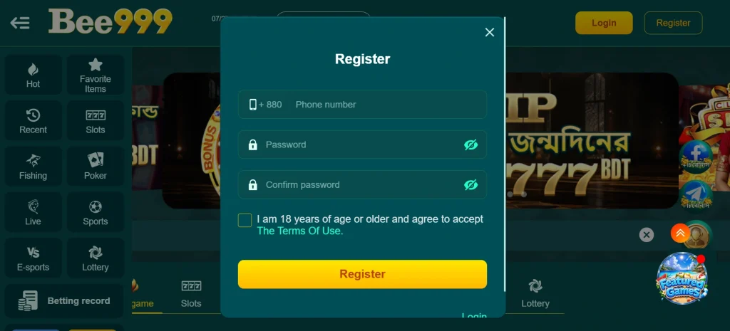 Bee999 login