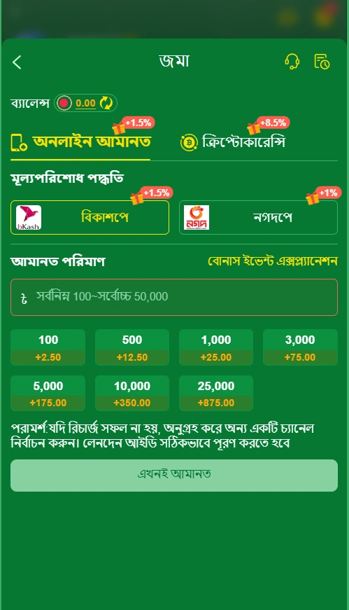 555RR Game deposit